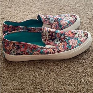 Sperry floral print slip-ons